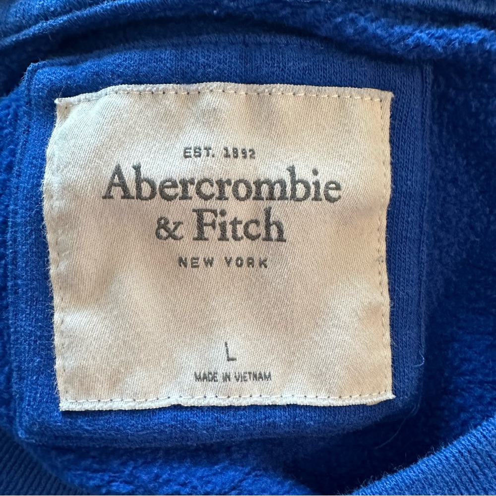Abercrombie & Fitch Blue Sweatshirt with Red Logo - Picture 4 of 5